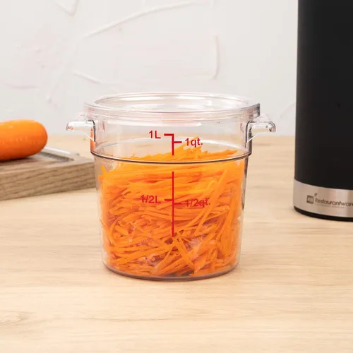 Miniatura 4 de Restaurantware -Solo tapa: Tapa de contenedor de almacenamiento de alimentos Met Lux, 1 tapa redonda para marinar - Los contenedores se venden por