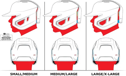 Miniatura 6 de Rawlings MACH FIT Baseball Batting Helmet Multi-Directional Flex Fits 6 3/8" - 7 5/8" Multiple