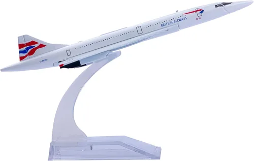 Modelo de avión British Airways G-BOAC Concorde Modelo Avión Avión Metal Aviones de aleación fundida a presión para regalo y colección (British