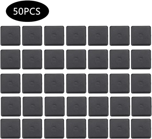 Miniatura 8 de ViaGasaFamido 50 piezas de tapa de extremo de perfil de aluminio negro para 2020 3030 4040 perfiles industriales duraderos de plástico accesorios