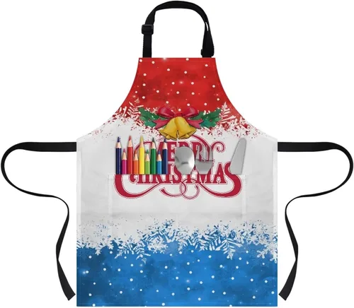 Miniatura 28 de doginthehole Delantal para niños con bolsillo para niños y niñas, delantales de chef ajustables con 2 bolsillos para cocinar, pintar