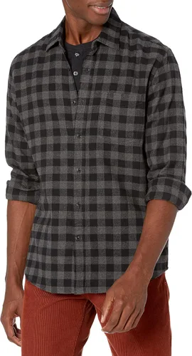 Tienda Essentials - Camisa de franela de manga larga para hombre (disponible en tallas grandes y altas)