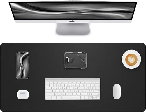 Miniatura 64 de Tapete protector para escritorio y mouse, antideslizante, de piel sintética, tapete impermeable de escritura para laptop, para oficina y hogar