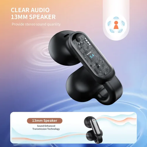 Miniatura 5 de Auriculares con clip, auriculares inalámbricos con clip de oreja abierto, Bluetooth 5.4, llamada de voz clara, auriculares deportivos con estuche
