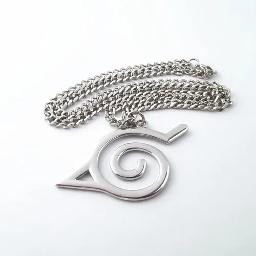 Miniatura 3 de Collar de anime para niños y niñas collar de cadena con colgante de cosplay para adolescentes fanáticos del anime plateado negro y rojo