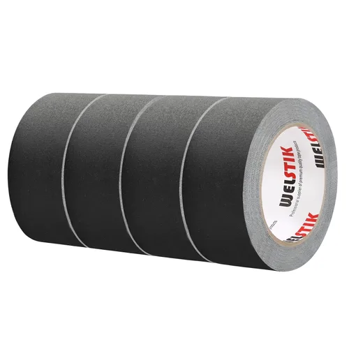 Miniatura 9 de WELSTIK Cinta Gaffers Negra No Reflectante Versión Mejorada, 1.88 pulgadas x 22 yardas, paquete de 2, superficie mate, fácil de rasgar, fijación