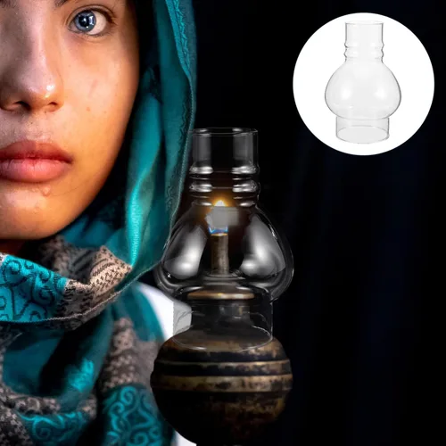 Miniatura 2 de SEWACC Lámpara de aceite para chimenea, huracán, queroseno, pantalla a prueba de viento, lámpara de queroseno, globos transparentes de repuesto