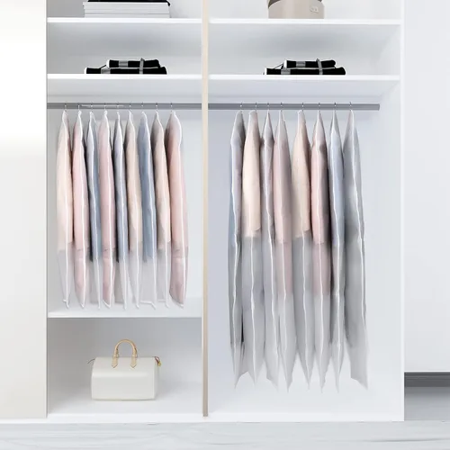 Miniatura 5 de Univivi Bolsas transparentes para colgar ropa de 60 pulgadas, bolsas de vestir transparentes para almacenamiento, paquete de 6 fundas de traje