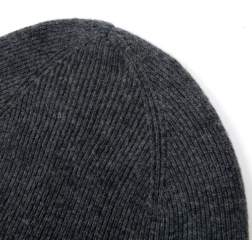 Miniatura 3 de Lallier Gorro de lana merino 100% con forro polar para hombres y mujeres, gorro de invierno cálido de punto acanalado de lana pura con caja de regalo