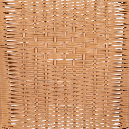 Miniatura 15 de Flash Furniture Lila Paquete de 2 Sillas Apilables de Ratán Beige para Restaurante Interior-Exterior