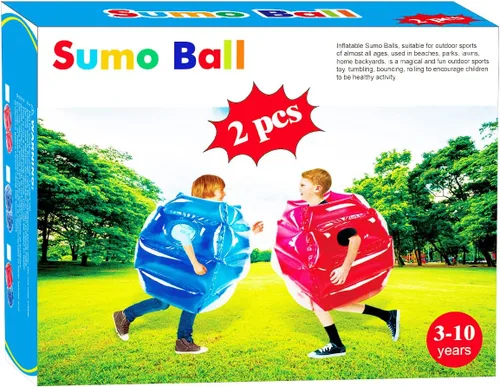 2 piezas de parachoques inflables para niños, pelota de rebote para niños, bolas de sumo para niños, pelota de juego de césped para niños al aire