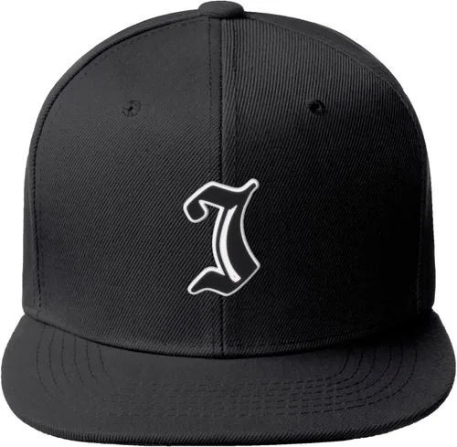 Miniatura 1157 de Daxton Gorra clásica con visera de billete plano con letras del alfabeto inglés antiguo de la A a la Z