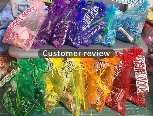 Miniatura 6 de Jexila 120 bolsas de organza transparente de 5 x 7 pulgadas, bolsas de regalo con cordón de malla pequeñas para joyas, bodas, fiestas, baby shower