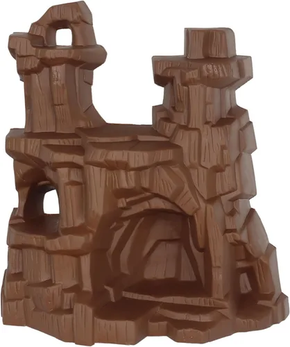 TimMee Battle Mountain Scenery - Terreno marrón para exhibición y juego de figuras - Hecho en EE.UU