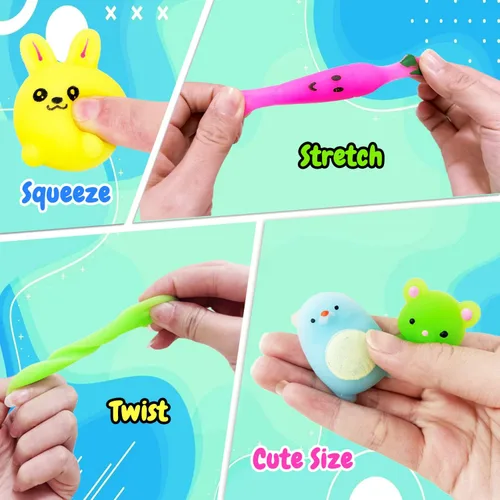 Miniatura 4 de 130 piezas de juguetes blandos Mochi Squishy, juguetes Kawaii Squishies para aliviar el estrés para niños, recuerdos de fiesta, premios