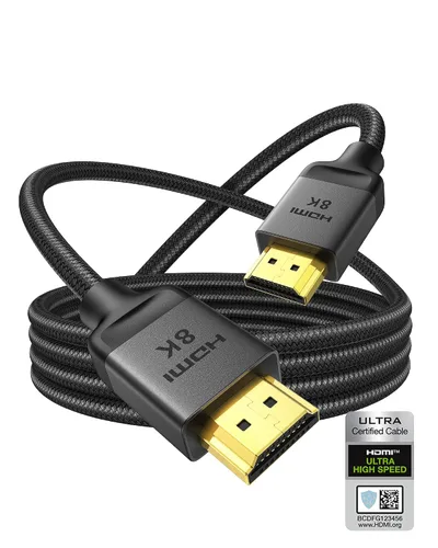 Miniatura 12 de Silkland Cable HDMI 2.1 corto de 1 pie de 10K 8K (trenzado de nylon), cable HDMI de ultra alta velocidad [8K @60Hz, 4K @240Hz 144HZ 120Hz] 48Gbps