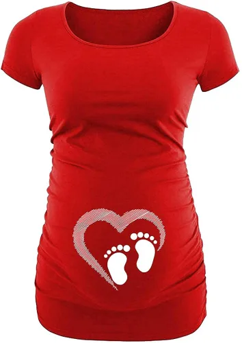 Miniatura 3 de Decrum Camisas de anuncio de embarazo para mujer camisetas divertidas de maternidad para mujer