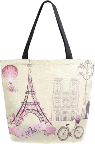 Miniatura 14 de Naanle Bolsa de lona de África grande para mujer, bolsa de hombro casual, bolsa de algodón para exteriores, reutilizable, multiusos, resistente