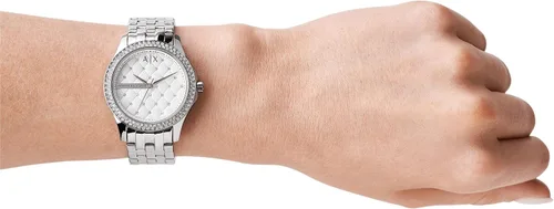 Miniatura 5 de AX ARMANI EXCHANGE Reloj de acero inoxidable plateado de tres manecillas para mujer (Modelo AX5215), plateado Glitz
