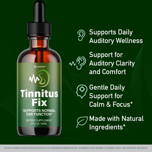 Miniatura 2 de TinnitusFix Drops - Oficial TinnitusFix Advanced Liquid Hearing Support Drop, suplemento totalmente natural Vitaminas para oído y audición