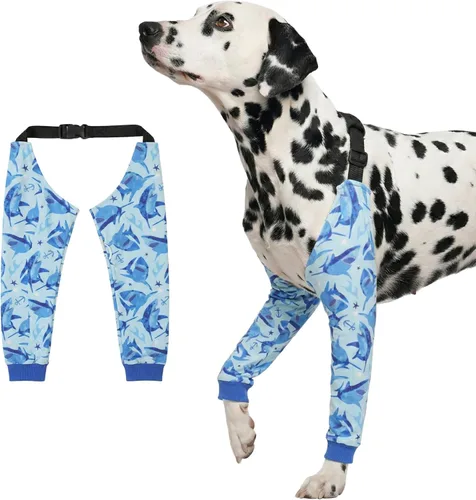 Miniatura 15 de LovinPet Protector de Codo para Perro Manga de Codo Anti-Lamido, Ajustable, Cómodo y Duradero Protector de Pata Delantera para Perros Medianos a