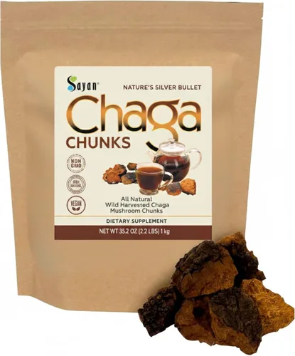 Miniatura 10 de Sayan Hongos Chaga Siberianos Puros en Trozos Crudos con Costra Negra 8 Oz / 223 g – Té Antioxidante Premium Recolectado en la Naturaleza para Apoyo