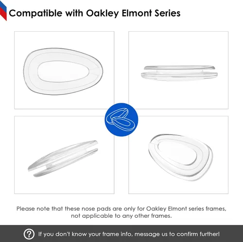 Miniatura 5 de BLAZERBUCK Almohadillas de nariz de repuesto transparentes para gafas de sol Oakley Elmont M