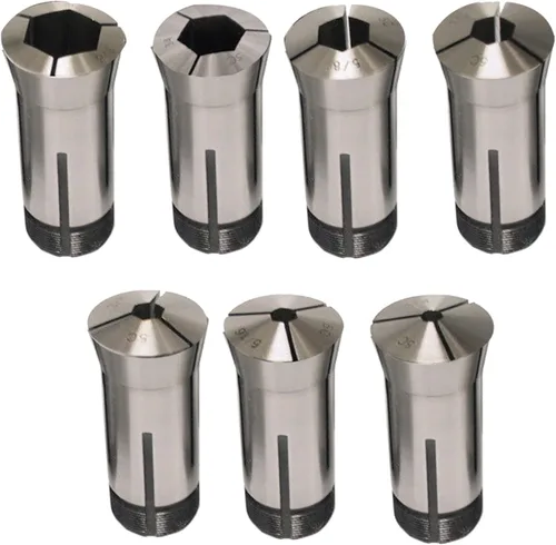 Miniatura 4 de Juego de pinzas 5C Hexagonal Agujero Collet 1/4-7/8 Pulgadas para Mecanizado Torneado 7 Pcs