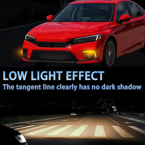 Miniatura 3 de Switchback Luz LED Antiniebla Frontal Blanca/Ámbar de Circulación Diurna con Función de Luz de Señal de Giro LED Dinámica Secuencial Compatible