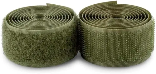 Cinta de velcro de 1 pulgada de color verde oliva para coser, cinta de cierre no adhesiva de 1 yarda de longitud, cinta de velcro de nailon para