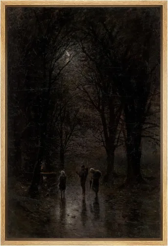 Miniatura 31 de SIGNFORD Lienzo enmarcado para pared, pinos sepia, bosques, bosques, naturaleza, ilustraciones de área silvestre, arte digital, arte moderno