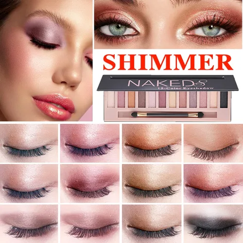 Miniatura 2 de Paleta de sombra de ojos desnudos de 10 colores, paleta de sombra de ojos mate nude, paleta de sombra de ojos con pigmento de purpurina natural, A+B