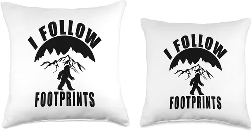 Miniatura 3 de Bigfoot Sasquatch Yeti Gifts & Costumes I Follow Footprints Bigfoot Sasquatch Funny Costume Throw Pillow, 16x16, Multicolor
