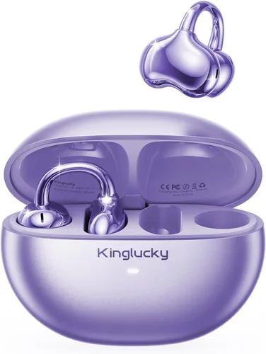Miniatura 9 de Kinglucky Auriculares con Clip Mejorados Ajuste Cómodo y Sonido Cristalino, 50H de Reproducción Auriculares Abiertos Bluetooth 5.4 Inalámbricos