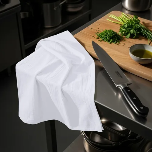 Miniatura 7 de Utopia Kitchen Toallas de saco de harina blanca [paquete de 24 - 28 x 28 pulgadas] 100% toallas de té de algodón para limpieza y secado - Paño