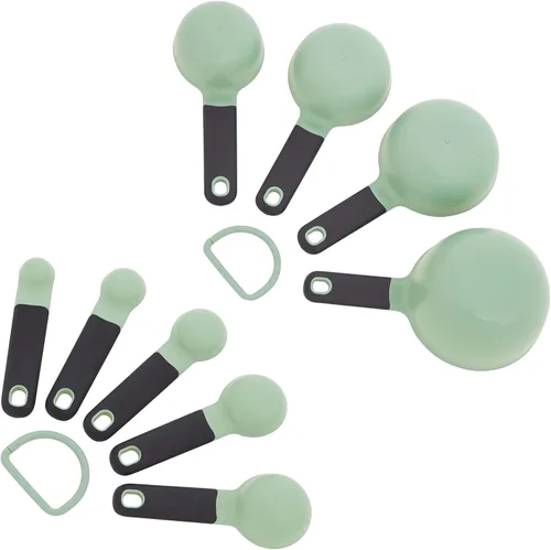 Miniatura 5 de KitchenAid Juego de tazas y cucharas medidoras universales fáciles de leer con mango de agarre suave para un máximo control, agujero para colgar