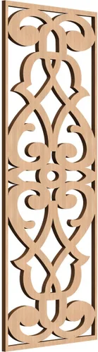 Miniatura 177 de 9 3/8"W x 24 3/8"H x 1/4"T Bellaire Decorativos Paneles de pared de madera calado, abedul