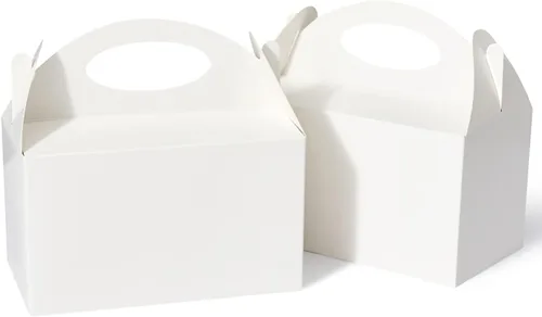 Miniatura 12 de P6RB12 Cajas de regalo Happyhiram 12 piezas para cumpleaños de niños, cajas de regalo de lunares y rayas con asas, cajas de dulces de 6" con Rincón