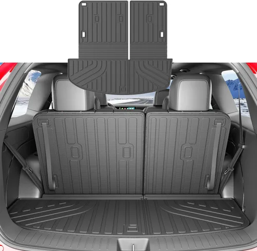 Miniatura 8 de xipoqix Alfombrilla de maletero con respaldo Compatible con forros de carga Jeep Cherokee 2019-2023 de TPE, protector de asiento trasero de repuesto