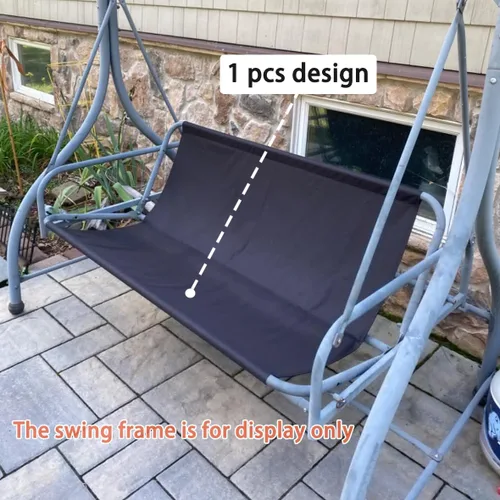 Miniatura 5 de J&C Funda de repuesto para asiento de columpio de patio, resistente 600D, soporte de asiento de columpio para exteriores, impermeable, resistente a