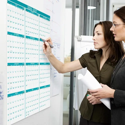 Miniatura 4 de Calendario anual de pared 2024, de una página, para organizar, con fecha juliana de enero a diciembre, papel grueso prémium, disposición vertical