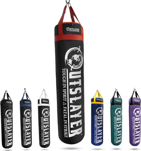 Outslayer Bolsa pesada llena de 100 libras | Colores personalizados para boxeo, kickboxing, taekwondo y entrenamiento de MMA | Fabricado en Estados