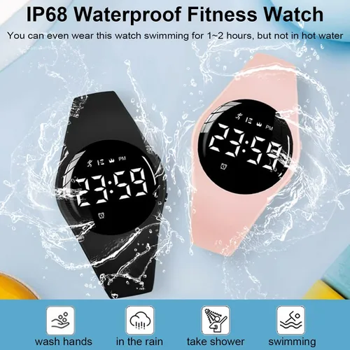 Miniatura 4 de Kids Pedometer Fitness Watch Without App/Bluetooth, Rechargeable Sports Watch with 21-Day Battery Life, IP68 Waterproof Watch with Alarm Clock Timer