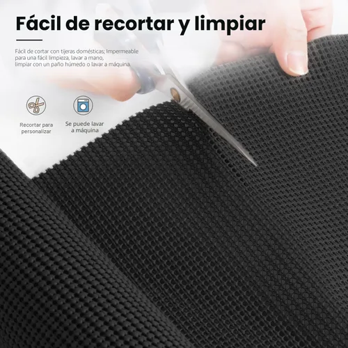 Miniatura 4 de BAGAIL Forro para Cajones y Estantes, 12 pulgadas X 10 pies Forros de Estantes No Adhesivos para Gabinetes de Cocina, Forros Gruesos de Agarre Negro