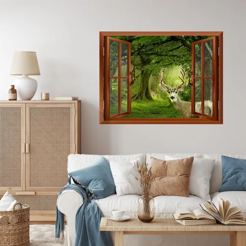 Miniatura 36 de wall26 Adhesivo de pared extraíble/mural de pared Spring on the Plains Creative Window View Decoración de pared - 36 x 48 pulgadas Primavera