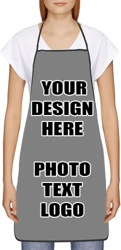Miniatura 18 de Delantales personalizados con diseño de imagen de texto fotográfico para adultos, hombres, mujeres, parrilla, cocina, 40