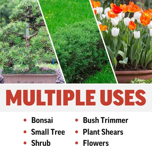 Miniatura 6 de Piranha - Tijeras de podar tijeras de jardín, recortadoras de plantas, herramientas manuales de jardinería, hoja curvada con revestimiento de flúor