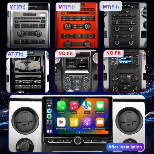 Miniatura 2 de Radio de coche 4+64G para Ford F150 F-150 2009 2010 2011 2012 2013 2014, pantalla táctil IPS CarPlay inalámbrica y Android Auto Stereo, 5G WiFi