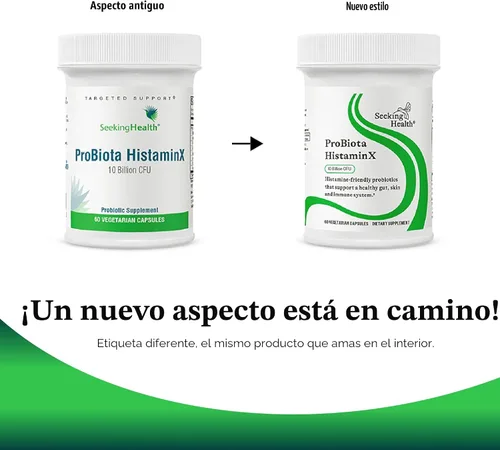 Miniatura 7 de Seeking Health ProBiota HistaminX Probiótico nutricional probiótico vegetariano 10 mil millones de UFC por porción 60 cápsulas vegetarianas