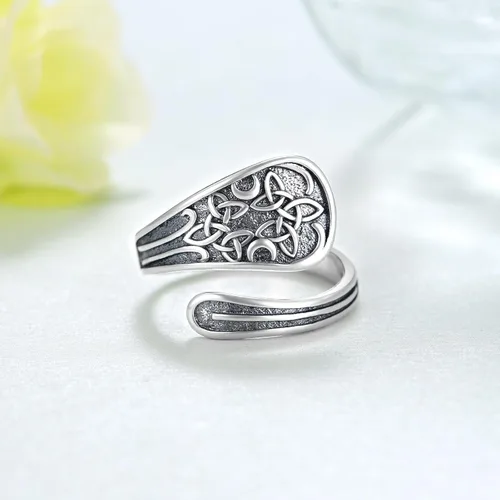 Miniatura 2 de Feijiesi Open Ring for Women Sterling Silver Thumb Ring Spoon Ring for Women Girls